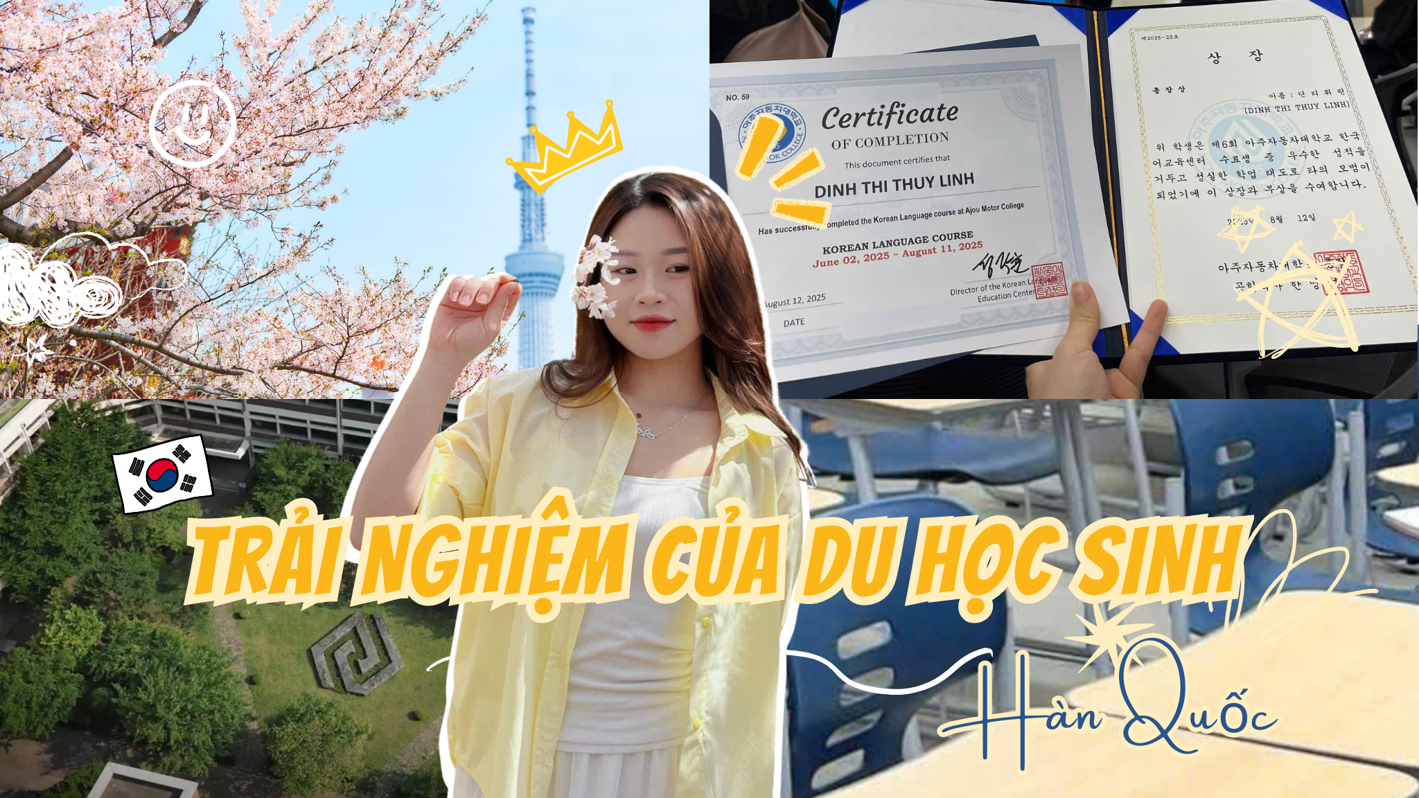 Trải nghiệm du học đáng nhớ tại Hàn Quốc – Hành trình của bạn Thùy Linh tại Ajou Motor College